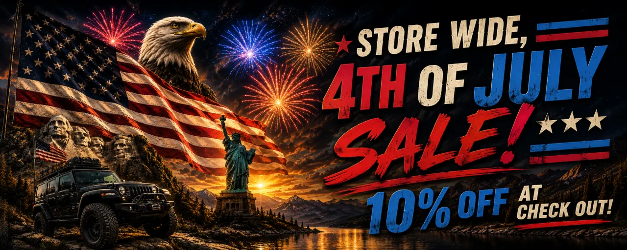 Store-Wide 4th of July Sale, 10 percent off automatic at checkout, ends July 4.
